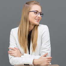 Load image into Gallery viewer, Blue Rectangle Full Rim Unisex Eyeglasses by Vincent Chase VC-119730