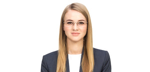 Gold Rectangle Half Rim Unisex Eyeglasses by Vincent Chase Online-120782
