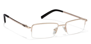 Gold Rectangle Half Rim Unisex Eyeglasses by Vincent Chase Online-120782