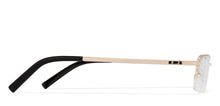 Load image into Gallery viewer, Gold Rectangle Half Rim Unisex Eyeglasses by Vincent Chase Online-120782