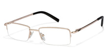 Load image into Gallery viewer, Gold Rectangle Half Rim Unisex Eyeglasses by Vincent Chase Online-120782