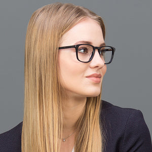 Black Wayfarer Full Rim Unisex Eyeglasses by Vincent Chase Online-119932