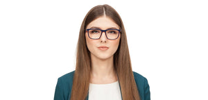 Blue Rectangle Full Rim Unisex Eyeglasses by Vincent Chase Online-119970