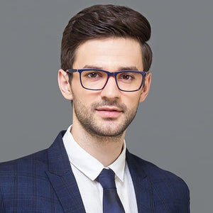 Blue Rectangle Full Rim Unisex Eyeglasses by Vincent Chase Online-119970