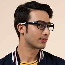 Load image into Gallery viewer, Blue Rectangle Full Rim Unisex Eyeglasses by Lenskart Air Online-120199