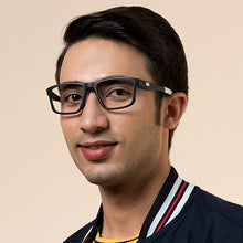 Load image into Gallery viewer, Blue Rectangle Full Rim Unisex Eyeglasses by Lenskart Air Online-120199