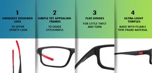 Black Rectangle Full Rim Unisex Eyeglasses by Lenskart Air Online-120208