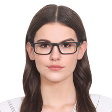 Load image into Gallery viewer, Black Rectangle Full Rim Unisex Eyeglasses by Lenskart Air Online-120208
