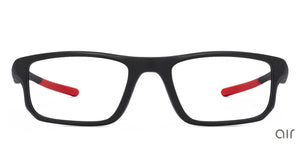 Black Rectangle Full Rim Unisex Eyeglasses by Lenskart Air Online-120208