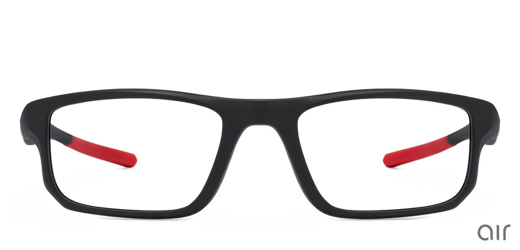 Black Rectangle Full Rim Unisex Eyeglasses by Lenskart Air Online-120208