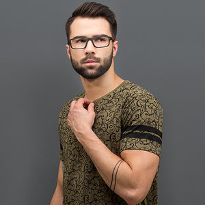 Black Rectangle Full Rim Unisex Eyeglasses by Lenskart Air Online-120208