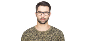 Black Rectangle Full Rim Unisex Eyeglasses by Lenskart Air Online-120208