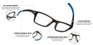 Grey Rectangle Full Rim Unisex Eyeglasses by Lenskart Air Online-120212