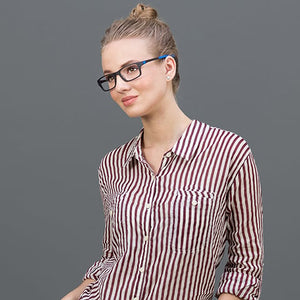 Grey Rectangle Full Rim Unisex Eyeglasses by Lenskart Air Online-120212