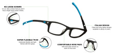 Load image into Gallery viewer, Black Rectangle Full Rim Unisex Eyeglasses by Lenskart Air Online-120213