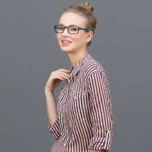 Load image into Gallery viewer, Black Rectangle Full Rim Unisex Eyeglasses by Lenskart Air Online-120213