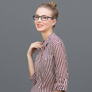 Black Rectangle Full Rim Unisex Eyeglasses by Lenskart Air Online-120213
