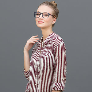 Blue Rectangle Full Rim Unisex Eyeglasses by Lenskart Air Online-120218