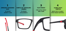 Load image into Gallery viewer, Black Rectangle Full Rim Unisex Eyeglasses by Lenskart Air Online-120224