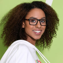 Load image into Gallery viewer, Black Rectangle Full Rim Unisex Eyeglasses by Lenskart Air Online-120224