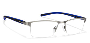 Grey Rectangle Half Rim Unisex Eyeglasses by Lenskart Air Online-120244