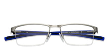 Load image into Gallery viewer, Grey Rectangle Half Rim Unisex Eyeglasses by Lenskart Air Online-120244