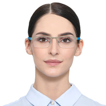 Load image into Gallery viewer, Grey Rectangle Half Rim Unisex Eyeglasses by Lenskart Air Online-120284