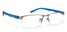 Load image into Gallery viewer, Grey Rectangle Half Rim Unisex Eyeglasses by Lenskart Air Online-120284