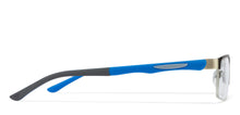 Load image into Gallery viewer, Grey Rectangle Half Rim Unisex Eyeglasses by Lenskart Air Online-120284