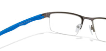 Load image into Gallery viewer, Grey Rectangle Half Rim Unisex Eyeglasses by Lenskart Air Online-120284