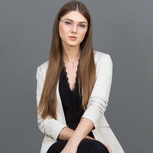 Load image into Gallery viewer, Gold Rectangle Half Rim Unisex Eyeglasses by Lenskart Air Online-120129