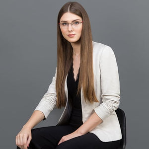 Black Rectangle Half Rim Unisex Eyeglasses by Lenskart Air Online-120144