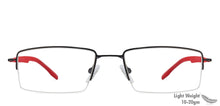 Load image into Gallery viewer, Black Rectangle Half Rim Unisex Eyeglasses by Lenskart Air Online-120144