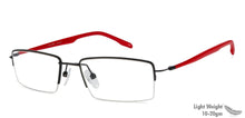 Load image into Gallery viewer, Black Rectangle Half Rim Unisex Eyeglasses by Lenskart Air Online-120144