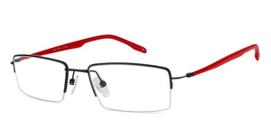 Black Rectangle Half Rim Unisex Eyeglasses by Lenskart Air Online-120144