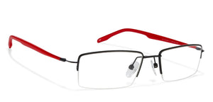 Black Rectangle Half Rim Unisex Eyeglasses by Lenskart Air Online-120144