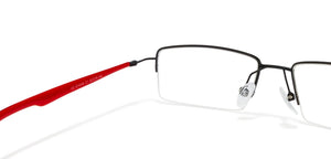 Black Rectangle Half Rim Unisex Eyeglasses by Lenskart Air Online-120144