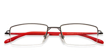 Load image into Gallery viewer, Black Rectangle Half Rim Unisex Eyeglasses by Lenskart Air Online-120144