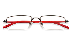 Black Rectangle Half Rim Unisex Eyeglasses by Lenskart Air Online-120144