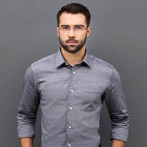 Black Rectangle Rimless Unisex Eyeglasses by Lenskart Air Online-120171