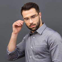 Load image into Gallery viewer, Black Rectangle Rimless Unisex Eyeglasses by Lenskart Air Online-120171