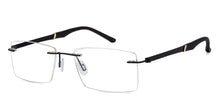 Load image into Gallery viewer, Black Rectangle Rimless Unisex Eyeglasses by Lenskart Air Online-120171