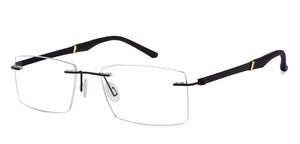 Black Rectangle Rimless Unisex Eyeglasses by Lenskart Air Online-120171