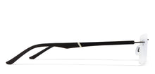 Load image into Gallery viewer, Black Rectangle Rimless Unisex Eyeglasses by Lenskart Air Online-120171