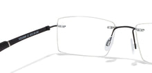 Load image into Gallery viewer, Black Rectangle Rimless Unisex Eyeglasses by Lenskart Air Online-120171