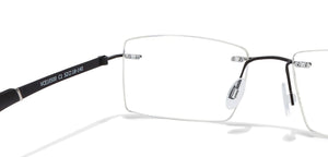 Black Rectangle Rimless Unisex Eyeglasses by Lenskart Air Online-120171