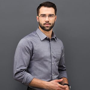 Black Rectangle Rimless Unisex Eyeglasses by Lenskart Air Online-120175