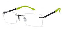 Load image into Gallery viewer, Black Rectangle Rimless Unisex Eyeglasses by Lenskart Air Online-120175