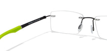 Load image into Gallery viewer, Black Rectangle Rimless Unisex Eyeglasses by Lenskart Air Online-120175