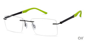 Black Rectangle Rimless Unisex Eyeglasses by Lenskart Air Online-120175